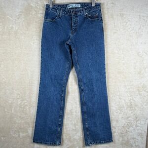 Harley Davidson Womens Bootcut Jeans Blue Denim Classic Logo Size 6